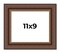 Photo Size Traditional Brown Picture Frame - UV Acrylic, Foam Board Backing, Hanging Hardware